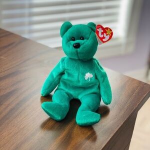 Ty Beanie Baby Erin the Irish Bear - Never Played With